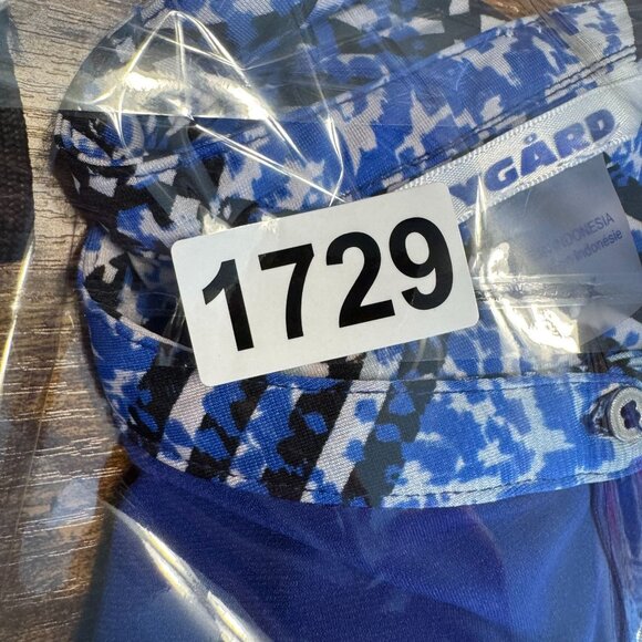 Nygard Womens Tunic Top Size 1X Button Blue Stretch Contrast Comfort Work Career - Picture 7 of 7